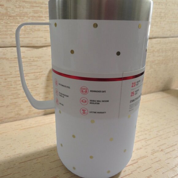 The Stanley Stay-Hot Camp Mug,24 oz, White Gold Frost,NWT, No box - Picture 5 of 11